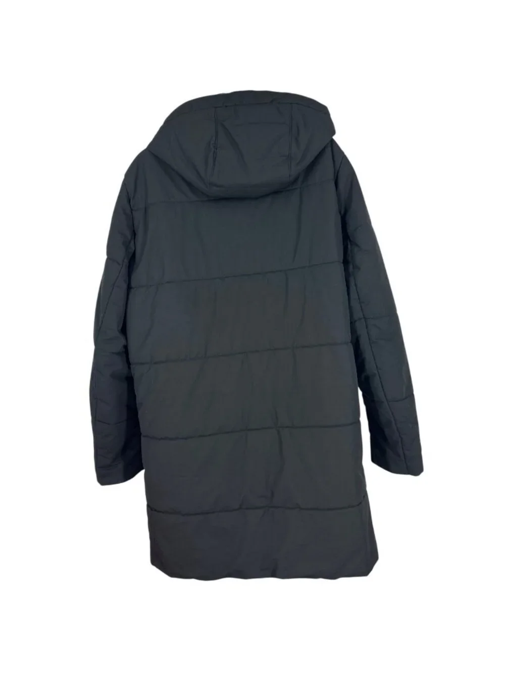 Michael Kors Black Hooded Zip & Snap Closure Adjustable Cuffs Puffer Coat Size S